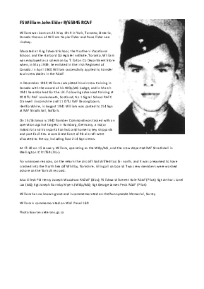 A preview of a PDF biography for Elder, William John